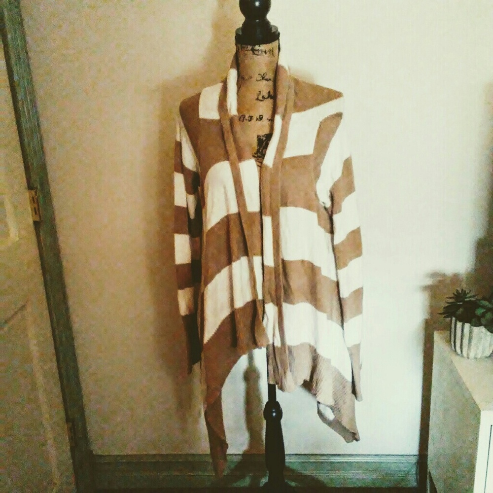 Fall striped cardigan sweater